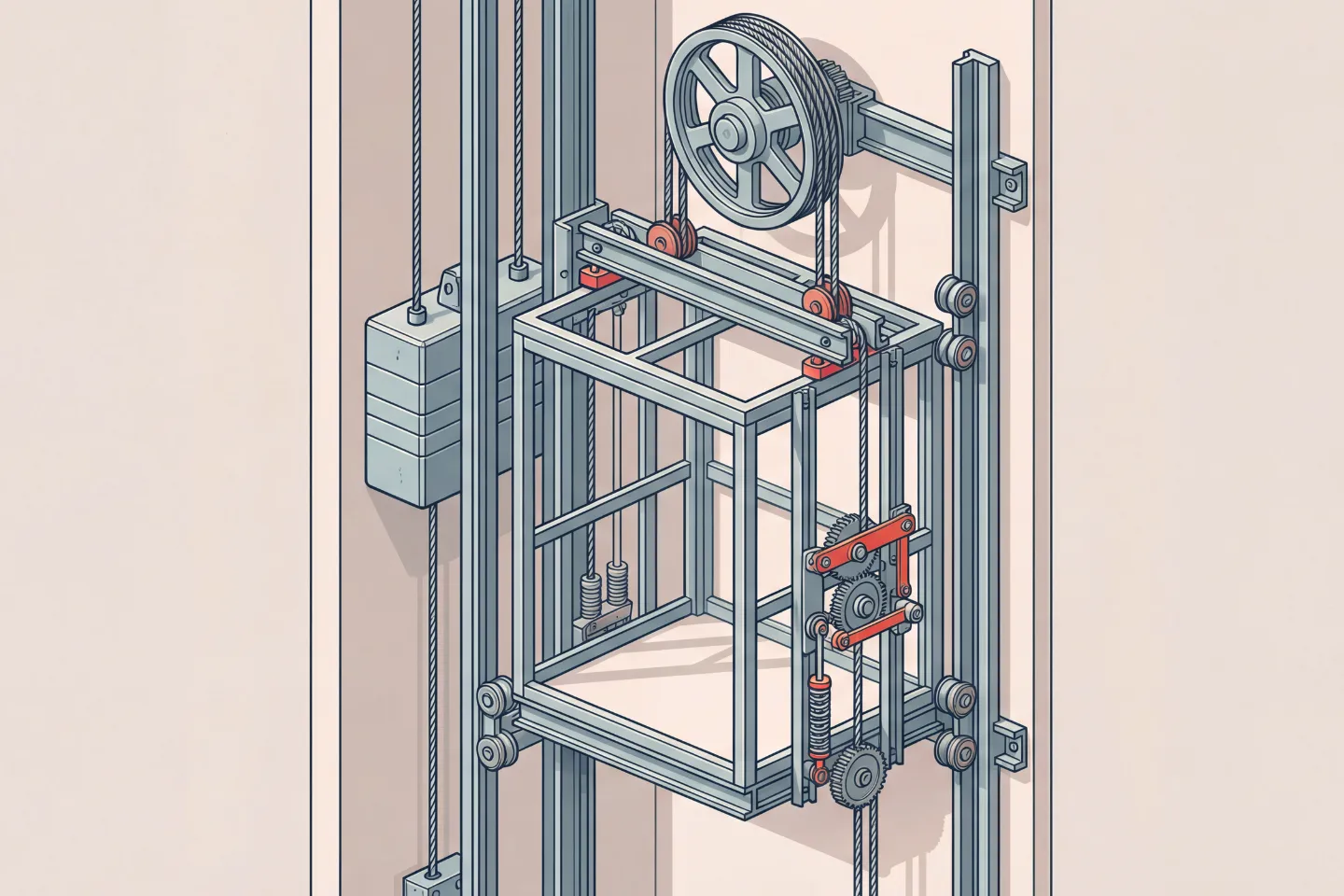 قطعات آسانسور: اجزا و عملکرد